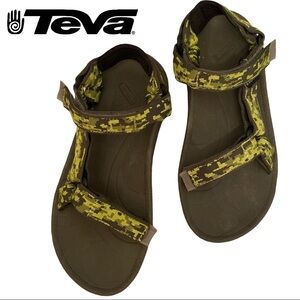 TEVA Hurricane Sport Aztec Sandals womens size 5 lime green rafting hiking